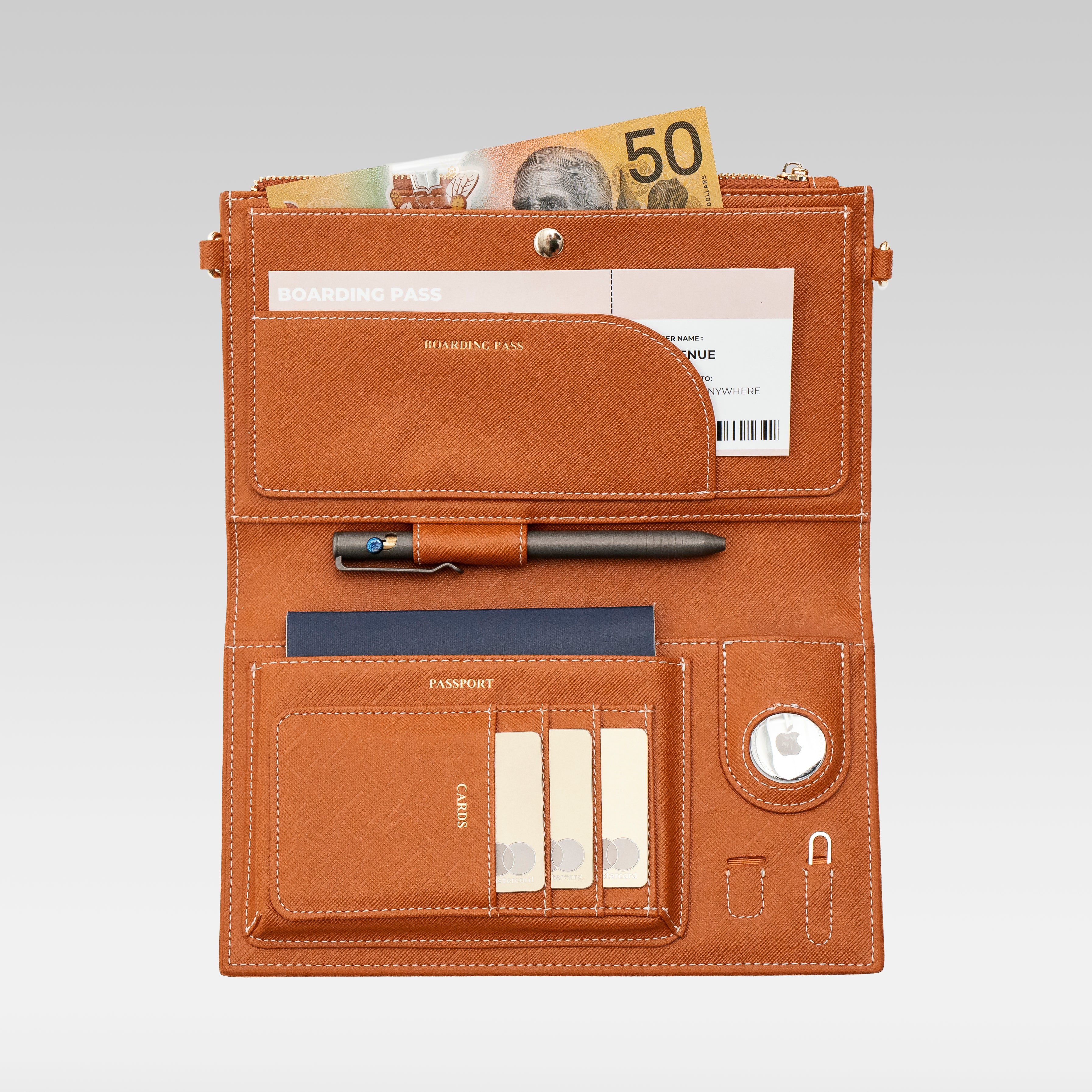 Travel Wallet - Tan