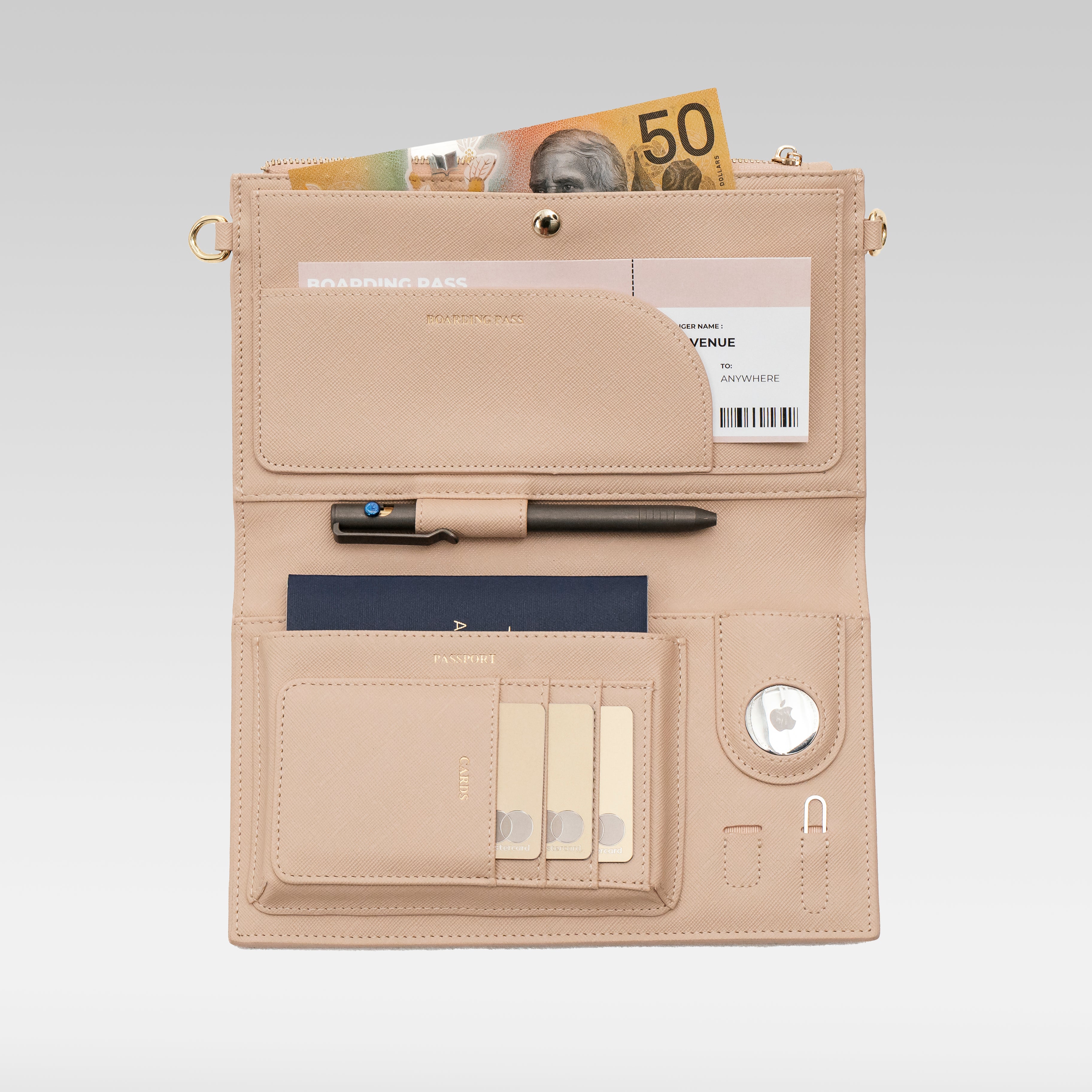 Travel Wallet - Beige